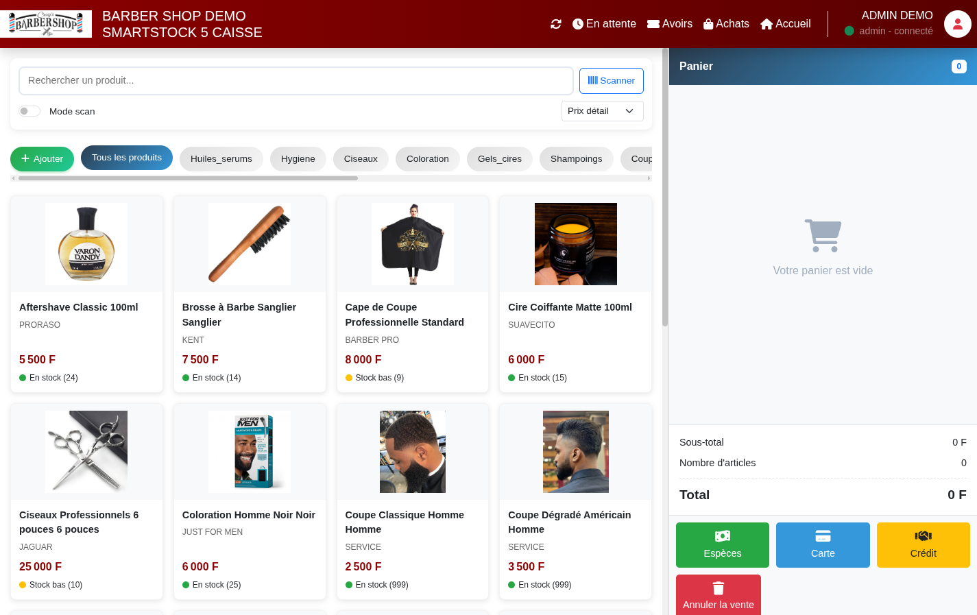 Interface Caisse SmartStock